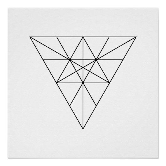 Modern minimalistische Geometrie Abstract Poster (Voorkant)