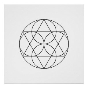 Modern minimalistische Geometrie Abstract Poster