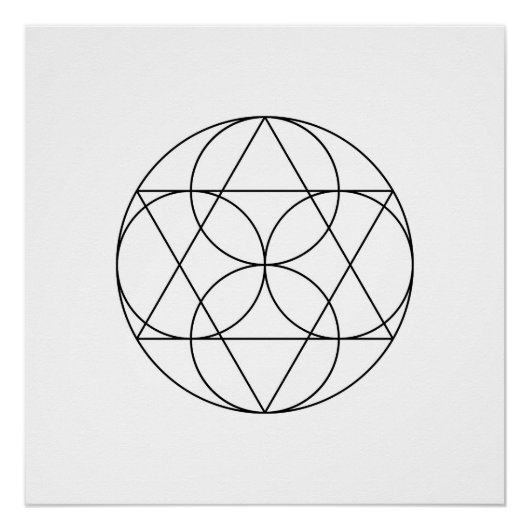 Modern minimalistische Geometrie Abstract Poster (Voorkant)