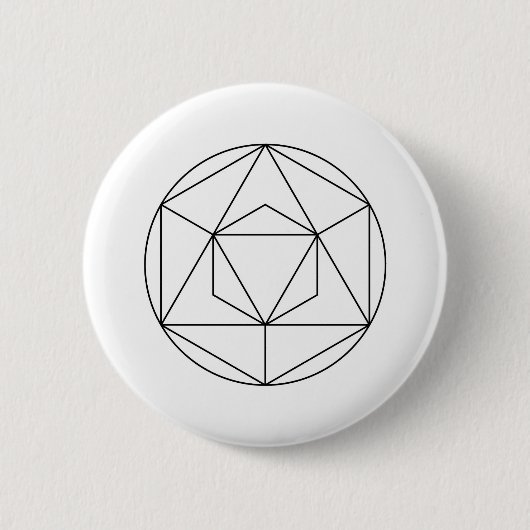 Modern minimalistische Geometrie Abstract Ronde Button 5,7 Cm (Voorkant)