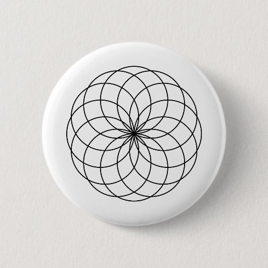 Modern minimalistische Geometrie Abstract Ronde Button 5,7 Cm (Voorkant)