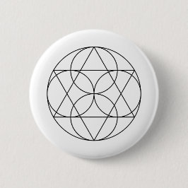 Modern minimalistische Geometrie Abstract Ronde Button 5,7 Cm