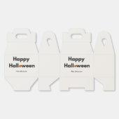 Modern Minimalistische Halloween – Persoonlijk Bedankdoosjes (Ongevouwen)