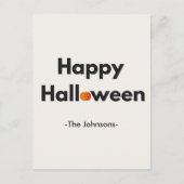 Modern Minimalistische Halloween – Persoonlijk Briefkaart (Voorkant)