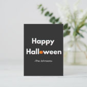 Modern Minimalistische Halloween – Persoonlijk Briefkaart (Staand voorkant)