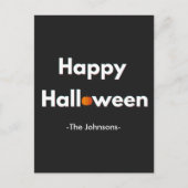 Modern Minimalistische Halloween – Persoonlijk Briefkaart (Voorkant)