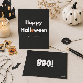 Modern Minimalistische Halloween – Persoonlijk Briefkaart