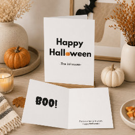 Modern Minimalistische Halloween - Persoonlijk Kaart