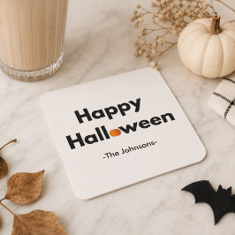 Modern Minimalistische Halloween – Persoonlijk Kartonnen Onderzetters