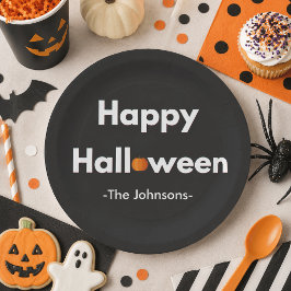 Modern Minimalistische Halloween – Persoonlijk Papieren Bordje