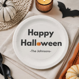 Modern Minimalistische Halloween – Persoonlijk Papieren Bordje