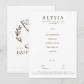 Modern Minimalistische Happy Hour Bar Restaurant  Menu (Voorkant / Achterkant)