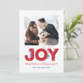 Modern minimalistische kerstfotokaart kaart (Staand voorkant)