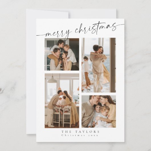 Modern minimalistische kerstkaart (Voorkant)