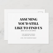 Modern minimalistische klassieke typografie aankondigingskaart (Voorkant / Achterkant)