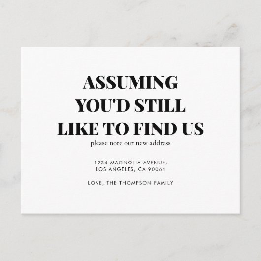 Modern minimalistische klassieke typografie aankondigingskaart (Voorkant)