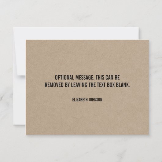 Modern minimalistische Kraft - Hartelijk dank Kaart (Achterkant)