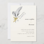 Modern minimalistische lente Lily van Valley Weddi Kaart (Voorkant)