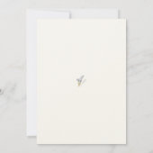 Modern minimalistische lente Lily van Valley Weddi Kaart (Achterkant)