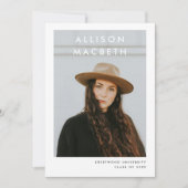 Modern & Minimalistische Multi Foto Afstuderen Kaart (Voorkant)