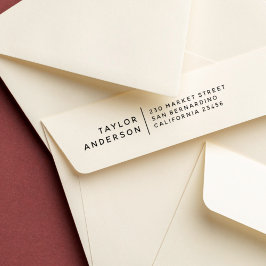 Modern Minimalistische Naam & Adres Zelfinktende Stempel