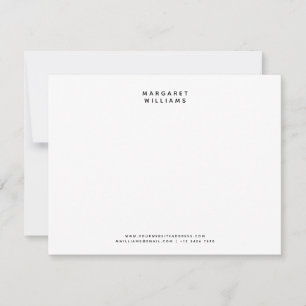 Modern Minimalistische Naam Contactgegevens  Notitiekaartje