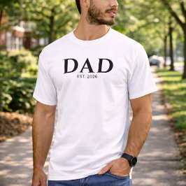 Modern Minimalistische Papa Geword T-shirt