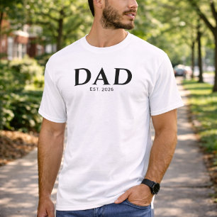 Modern Minimalistische Papa Geword  T-shirt