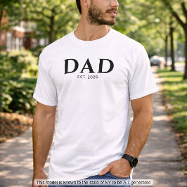 Modern Minimalistische Papa Geword T-shirt