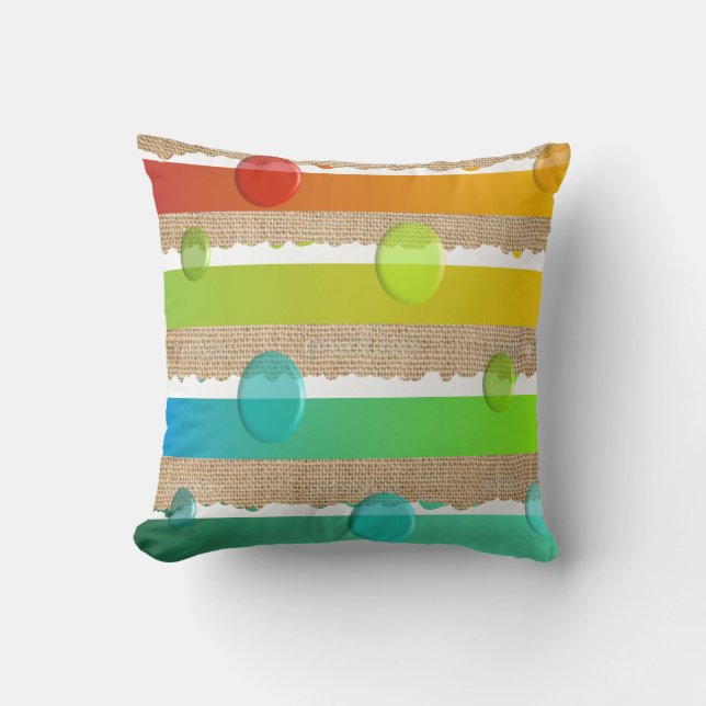 Modern minimalistische piloot Jagged Edges Kussen (Voorkant)