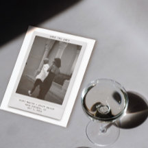 Modern Minimalistische Polaroid Foto Save the Date