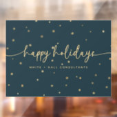 Modern Minimalistische Prettige Feestdagen Zakelij Raamsticker (Vel 2)