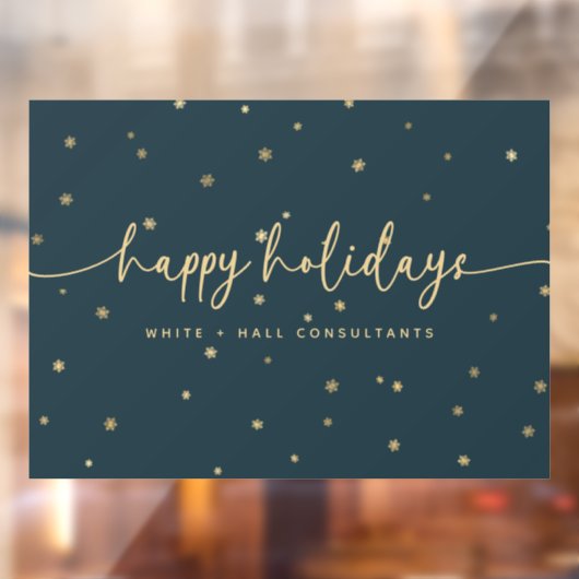 Modern Minimalistische Prettige Feestdagen Zakelij Raamsticker (Vel 2)