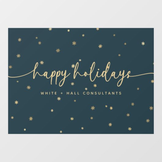 Modern Minimalistische Prettige Feestdagen Zakelij Raamsticker (Vel)