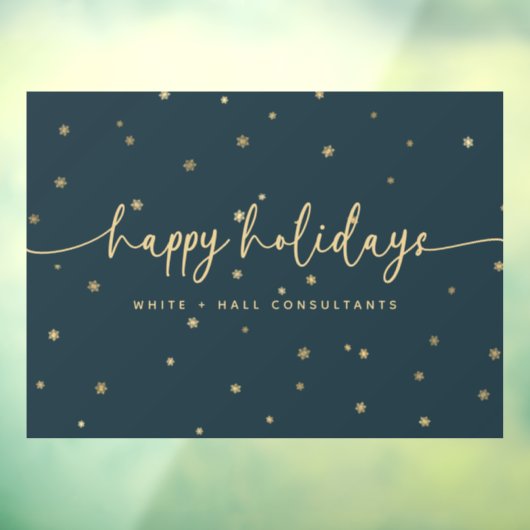 Modern Minimalistische Prettige Feestdagen Zakelij Raamsticker (Vel 3)