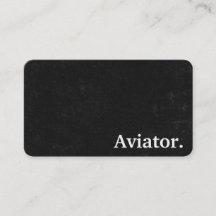 Modern Minimalistische Professionele Aviator-Krijt Visitekaartje