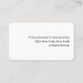 Modern minimalistische professionele speelplaats D Visitekaartje (Achterkant)