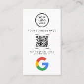 Modern Minimalistische QR-code Google Review Visitekaartje (Voorkant)