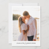 Modern minimalistische Romantische eenvoudige brui Kaart (Achterkant)