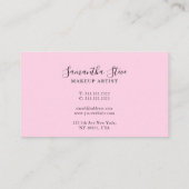 Modern minimalistische roze map visitekaartje (Achterkant)