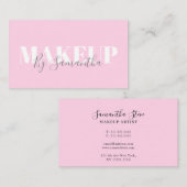 Modern minimalistische roze map visitekaartje (Voorkant / Achterkant)