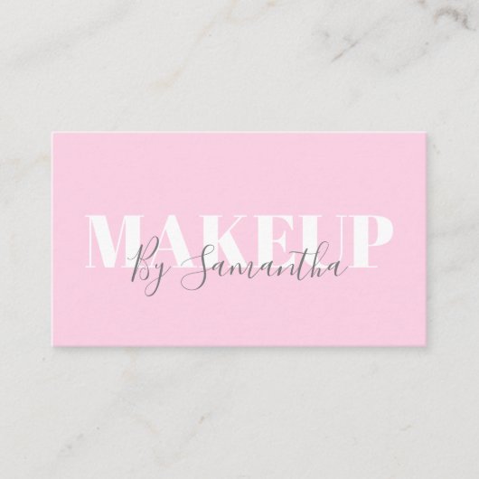 Modern minimalistische roze map visitekaartje (Voorkant)