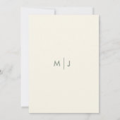 Modern minimalistische Sage Green Christelijk Wedd Kaart (Achterkant)