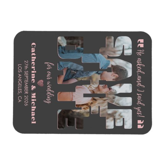 Modern minimalistische stijlvolle foto van typogra magneet (Horizontaal)