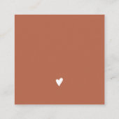 Modern minimalistische terracotta orde bedankt vierkante visitekaartje (Achterkant)