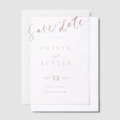 Modern minimalistische terracotta Wedding Save the Vellum Uitnodigingen (Offset)