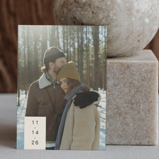 Modern minimalistische Trendy Couple 2 foto Save The Date