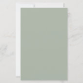 Modern Minimalistische Trouw | Saliegroen menu (Achterkant)