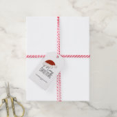 Modern minimalistische typografie Merry Kerstparty Cadeaulabel (Met Touw)
