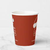 Modern minimalistische typografie Merry Kerstparty Papieren Bekers (Links)